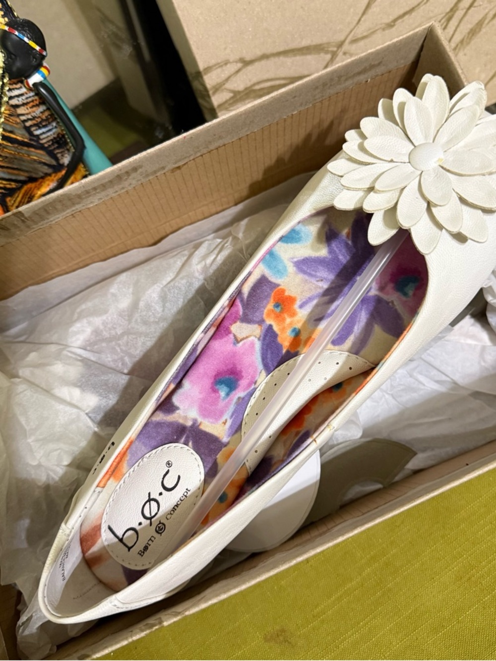 b.o.c. Cream Floral Applique Ballet Flats - Picture 11 of 16